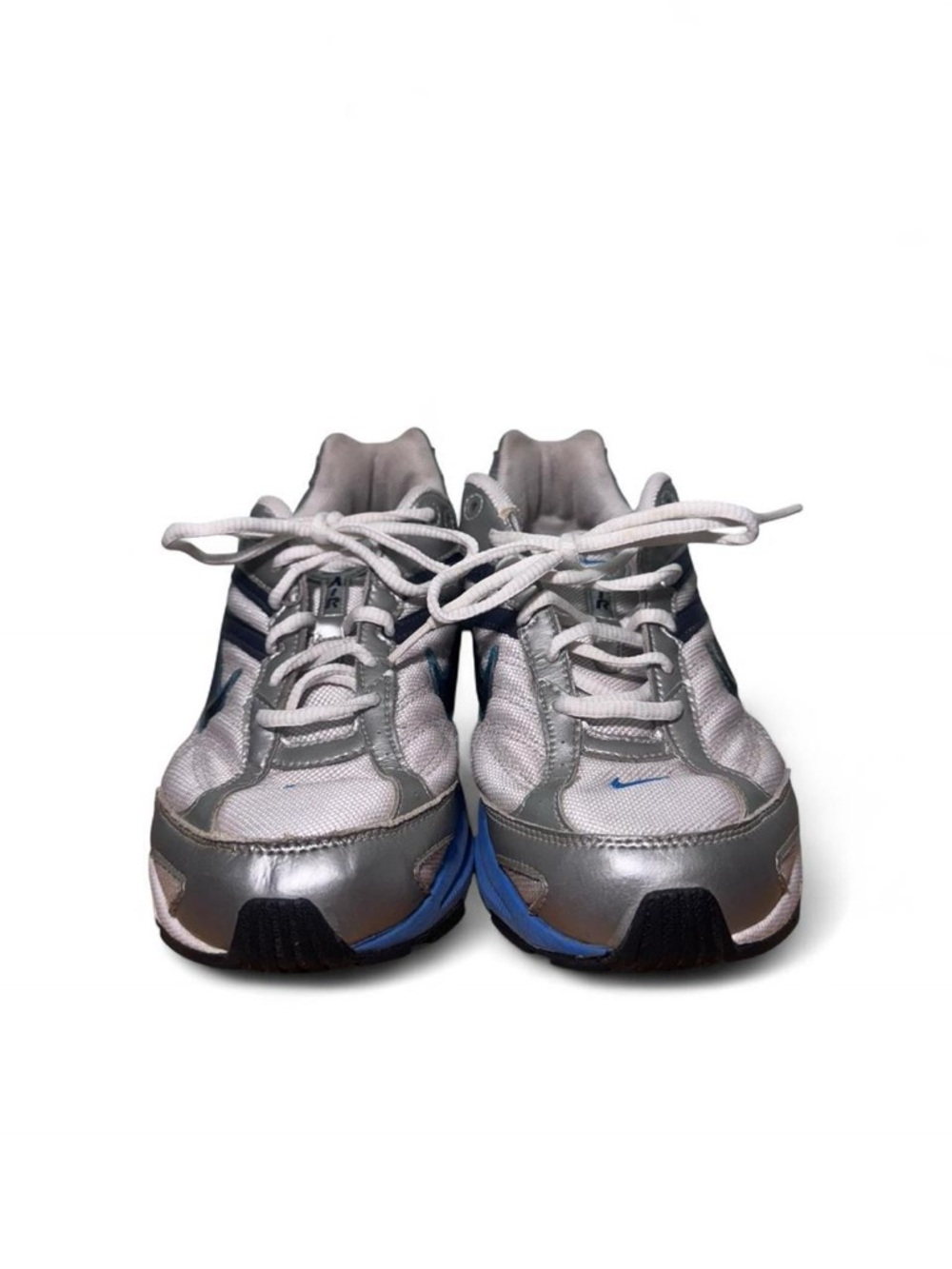 Nike Air Dual-D pyhlon sneakers grey white blue 10.5 mens missing insoles 2008 - Picture 2 of 8